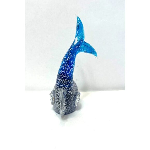 Murano Style Glass Fish Blue Controlled Bubble Vintage Goldfish Koi Sommerso - Picture 5 of 7